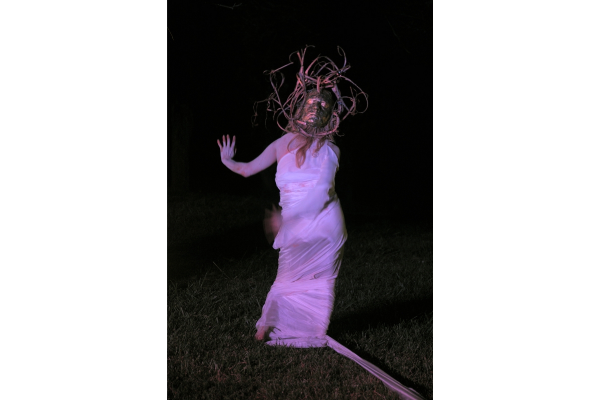 Performance of One of Many Limbs, Blue Heron Orchard, Canton, MO (Photo by Lisa Wigoda)